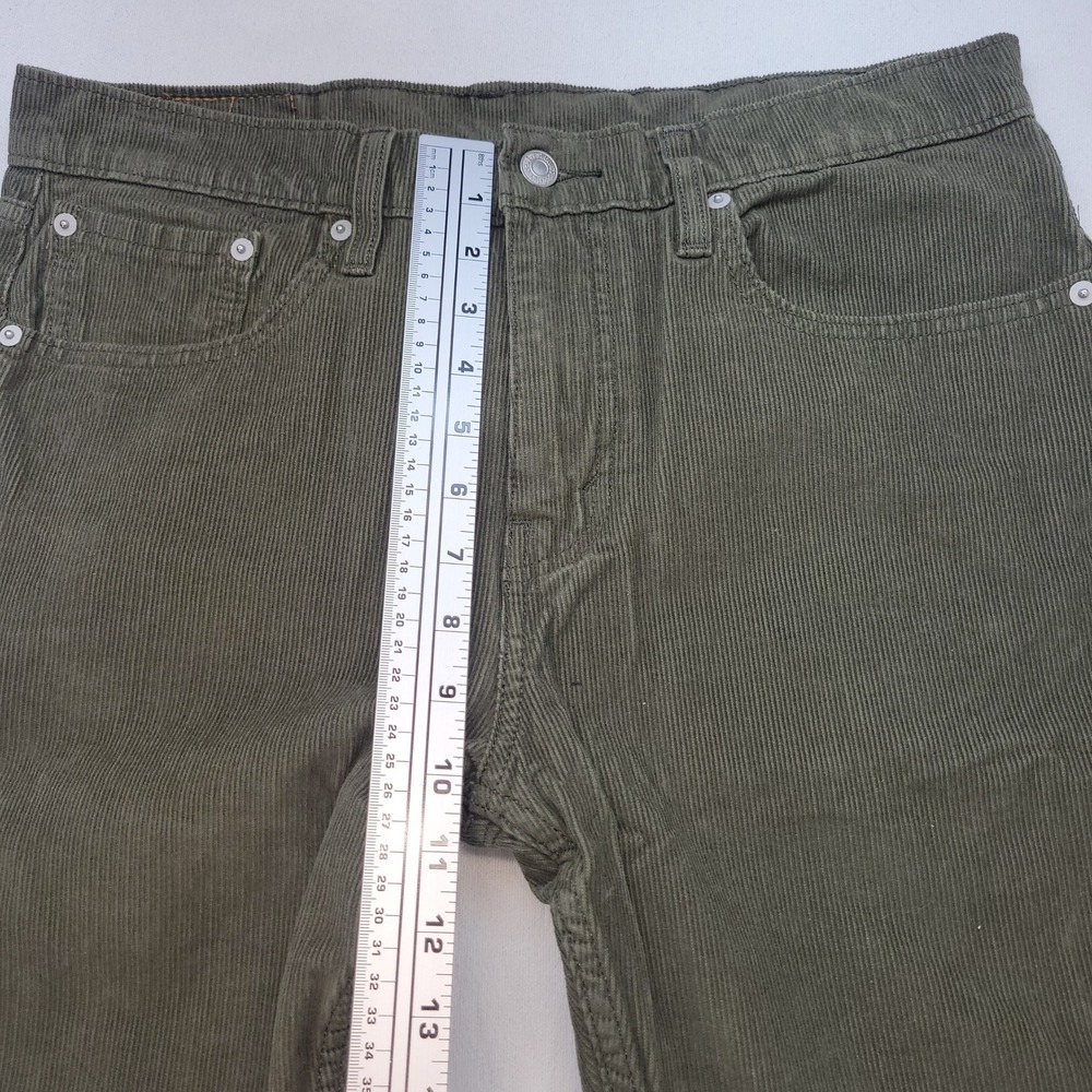 Levi's 502 Regular Tapered Corduroy Pants Mens 32x34 Olive Green Stretch - Picture 8 of 12